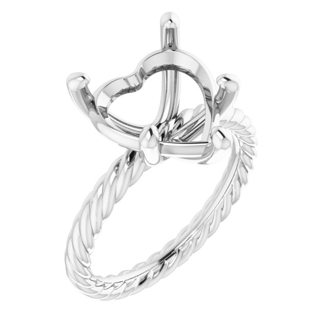 Solitaire Rope Engagement Ring