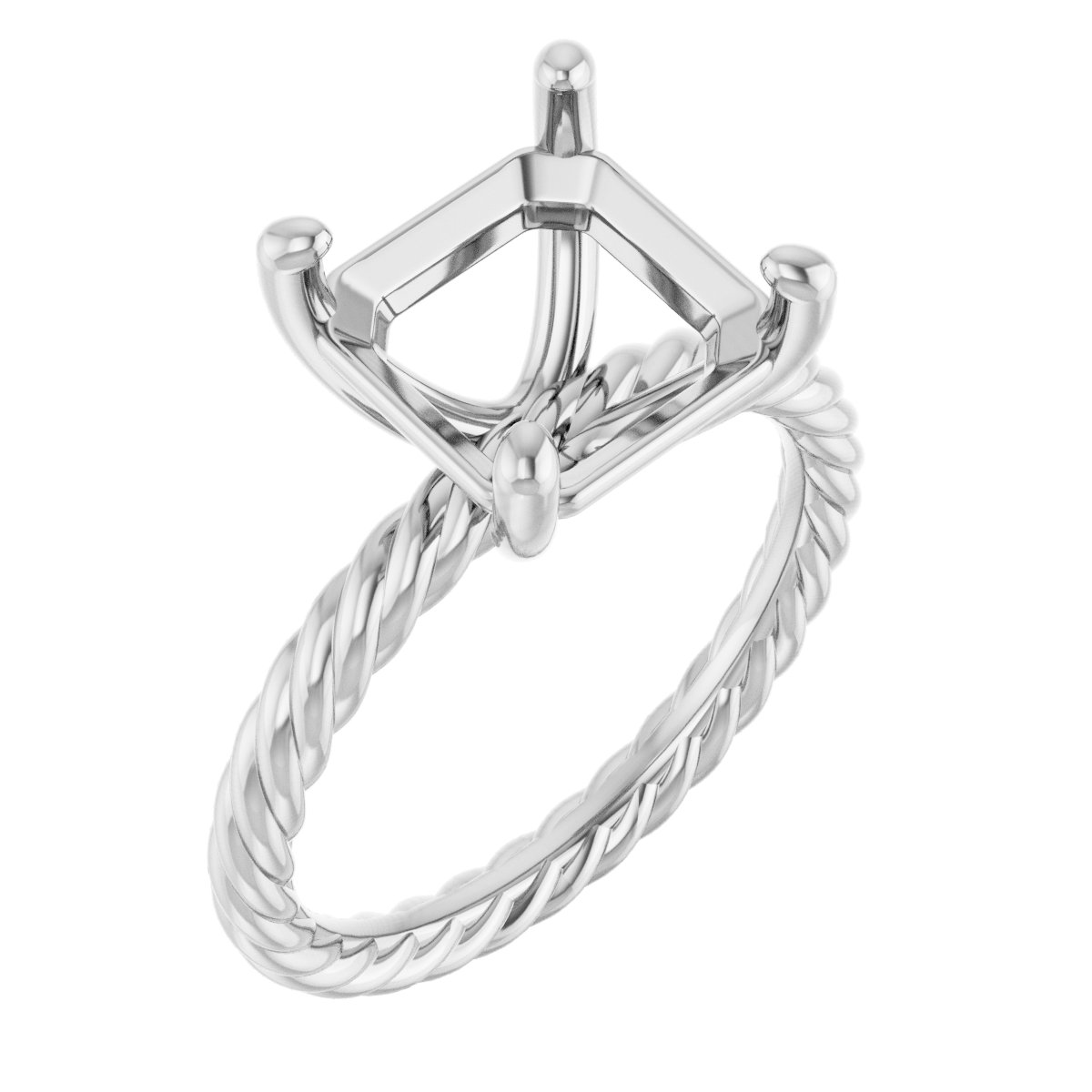 Solitaire Rope Engagement Ring