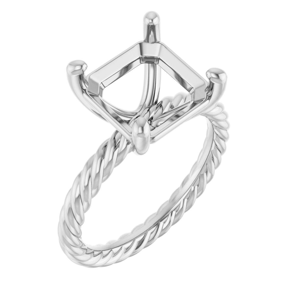 Solitaire Rope Engagement Ring