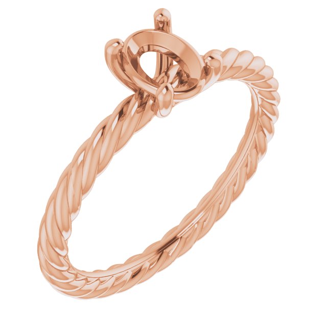 Solitaire Rope Engagement Ring