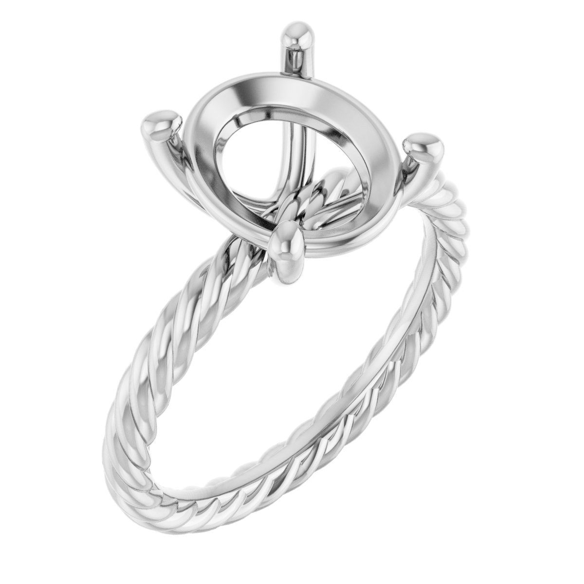 Solitaire Rope Engagement Ring