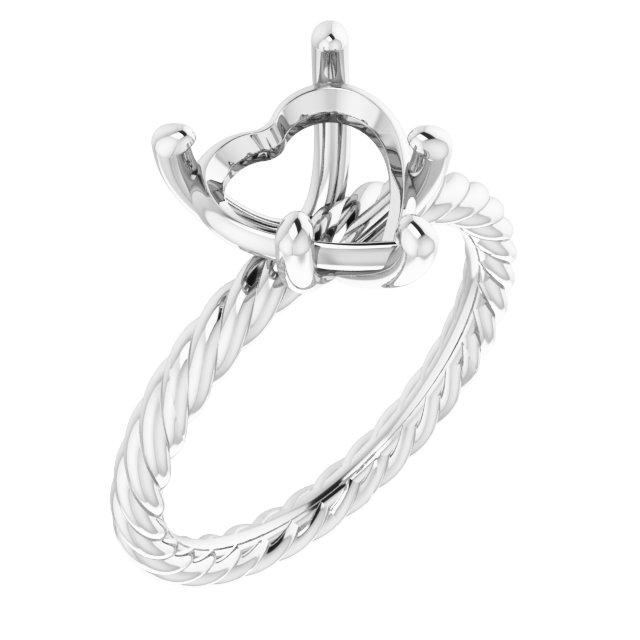 Solitaire Rope Engagement Ring