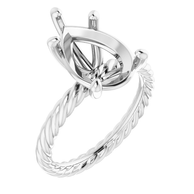 Solitaire Rope Engagement Ring