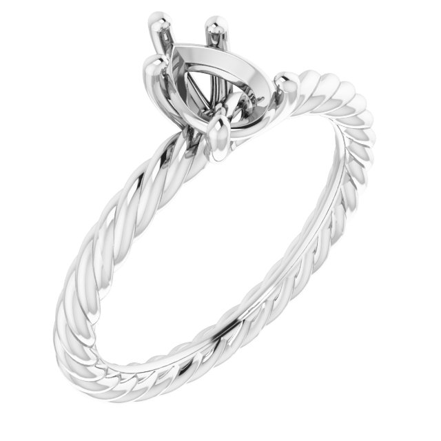 Solitaire Rope Engagement Ring