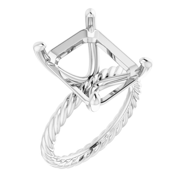 Solitaire Rope Engagement Ring