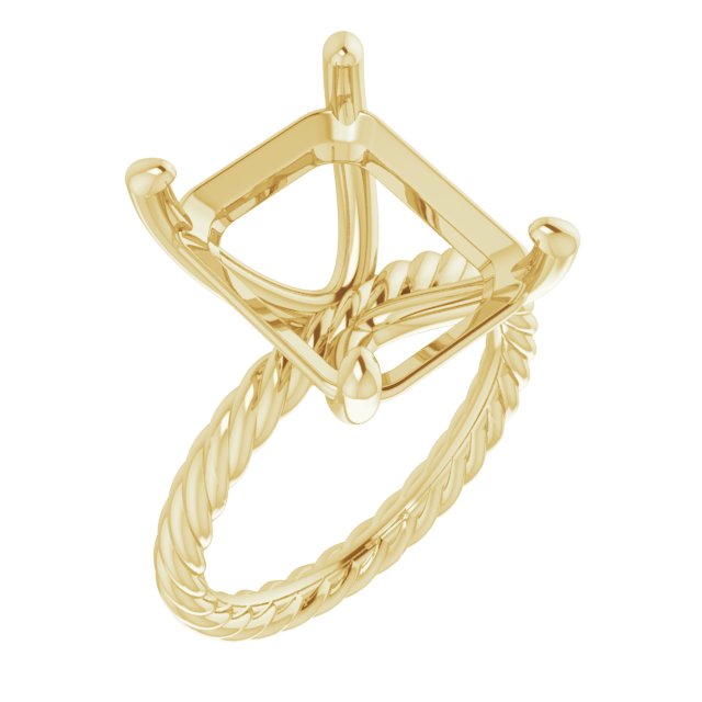 Solitaire Rope Engagement Ring