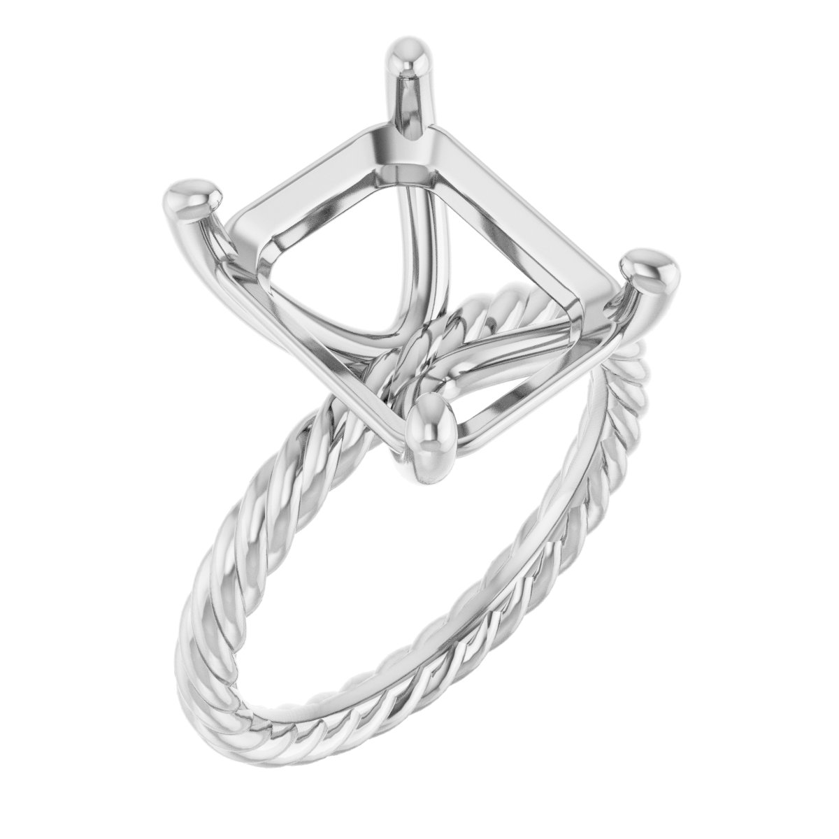 Solitaire Rope Engagement Ring