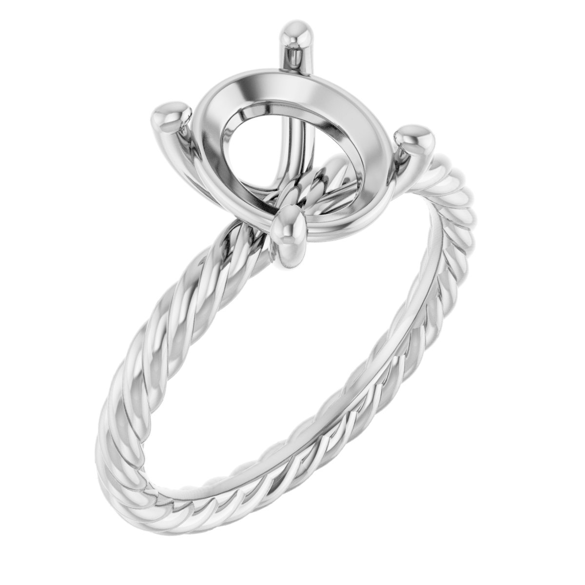 Solitaire Rope Engagement Ring