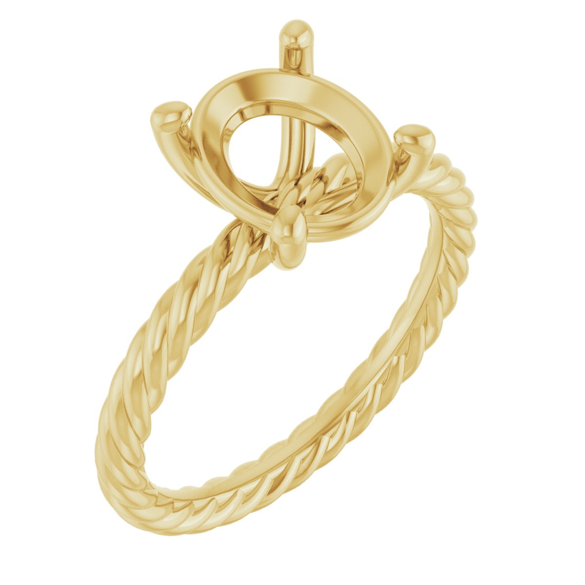 Solitaire Rope Engagement Ring