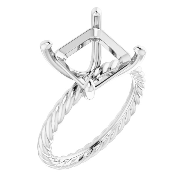 Solitaire Rope Engagement Ring