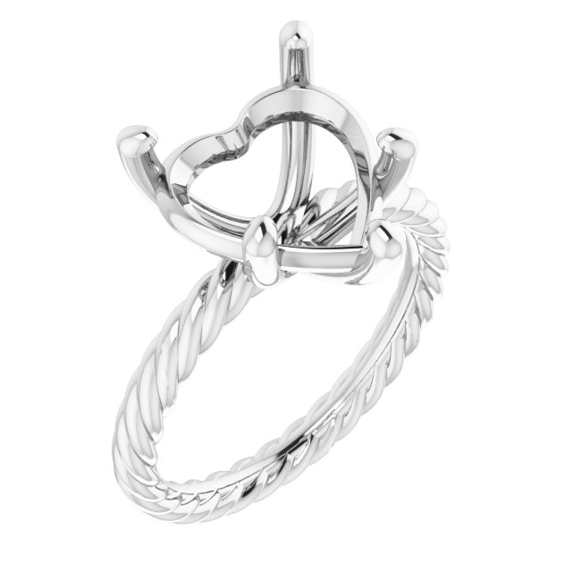 Solitaire Rope Engagement Ring