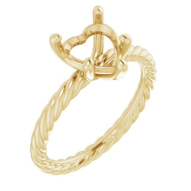 Solitaire Rope Engagement Ring