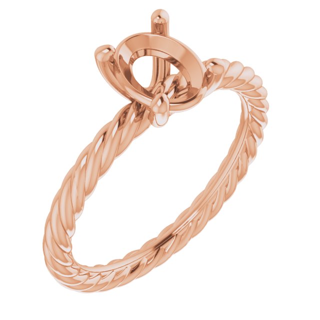 Solitaire Rope Engagement Ring