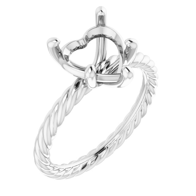 Solitaire Rope Engagement Ring