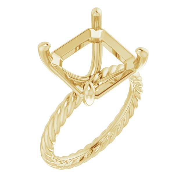 Solitaire Rope Engagement Ring
