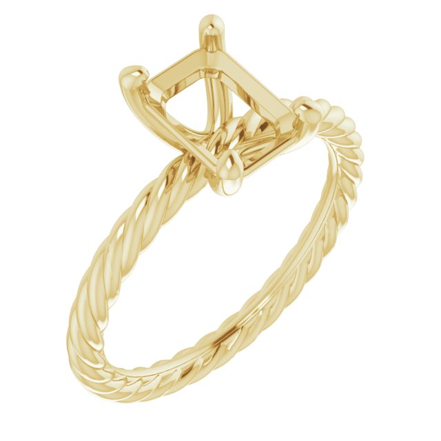 Solitaire Rope Engagement Ring