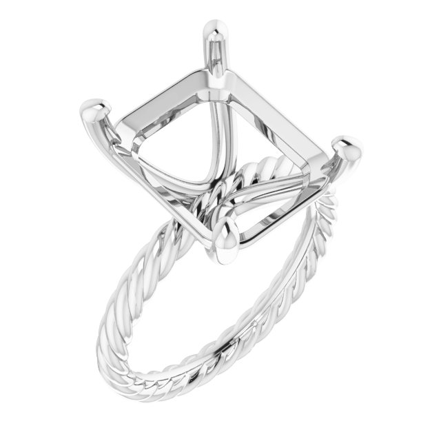 Solitaire Rope Engagement Ring