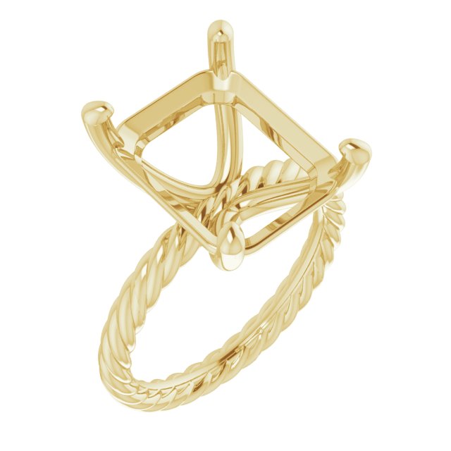 Solitaire Rope Engagement Ring