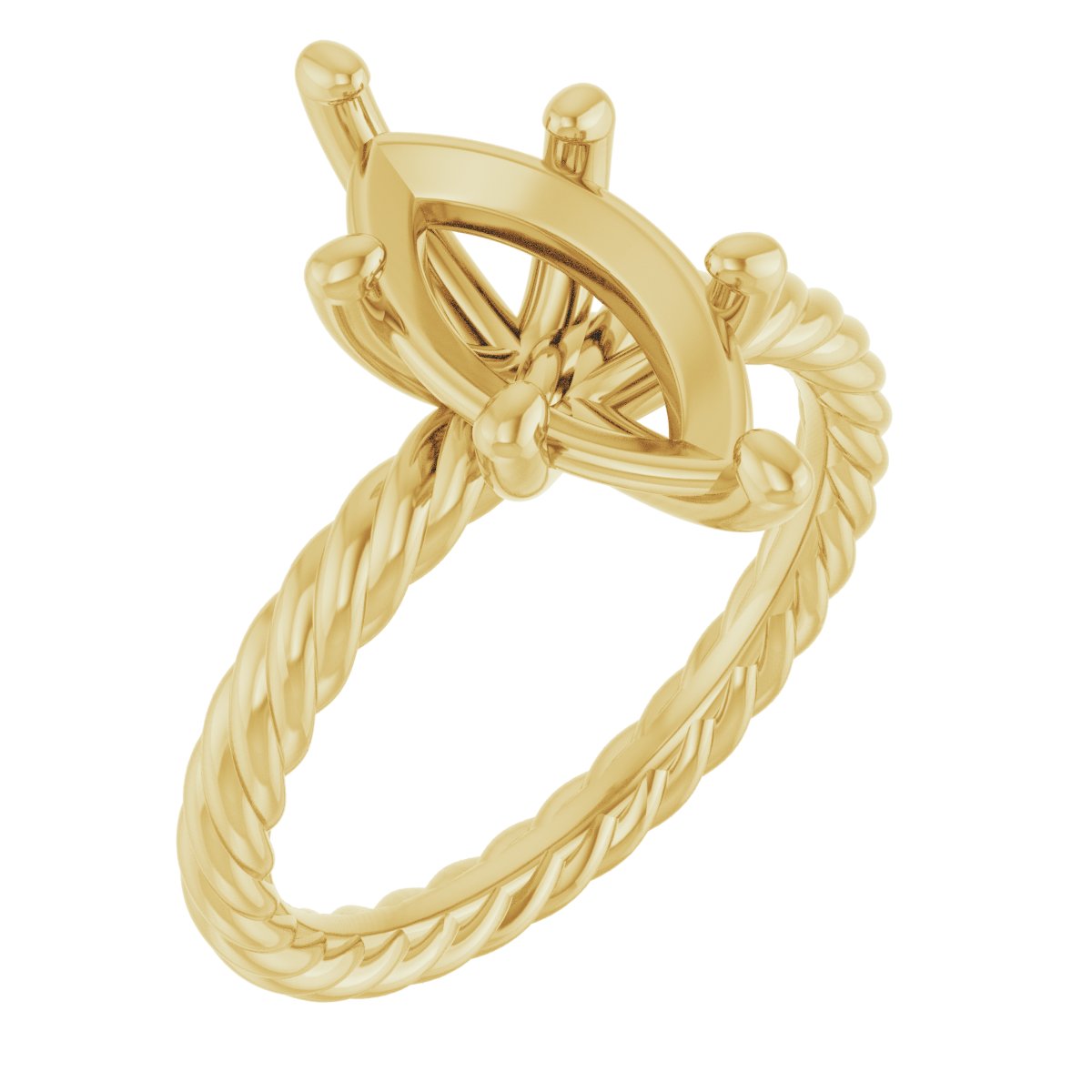 Solitaire Rope Engagement Ring