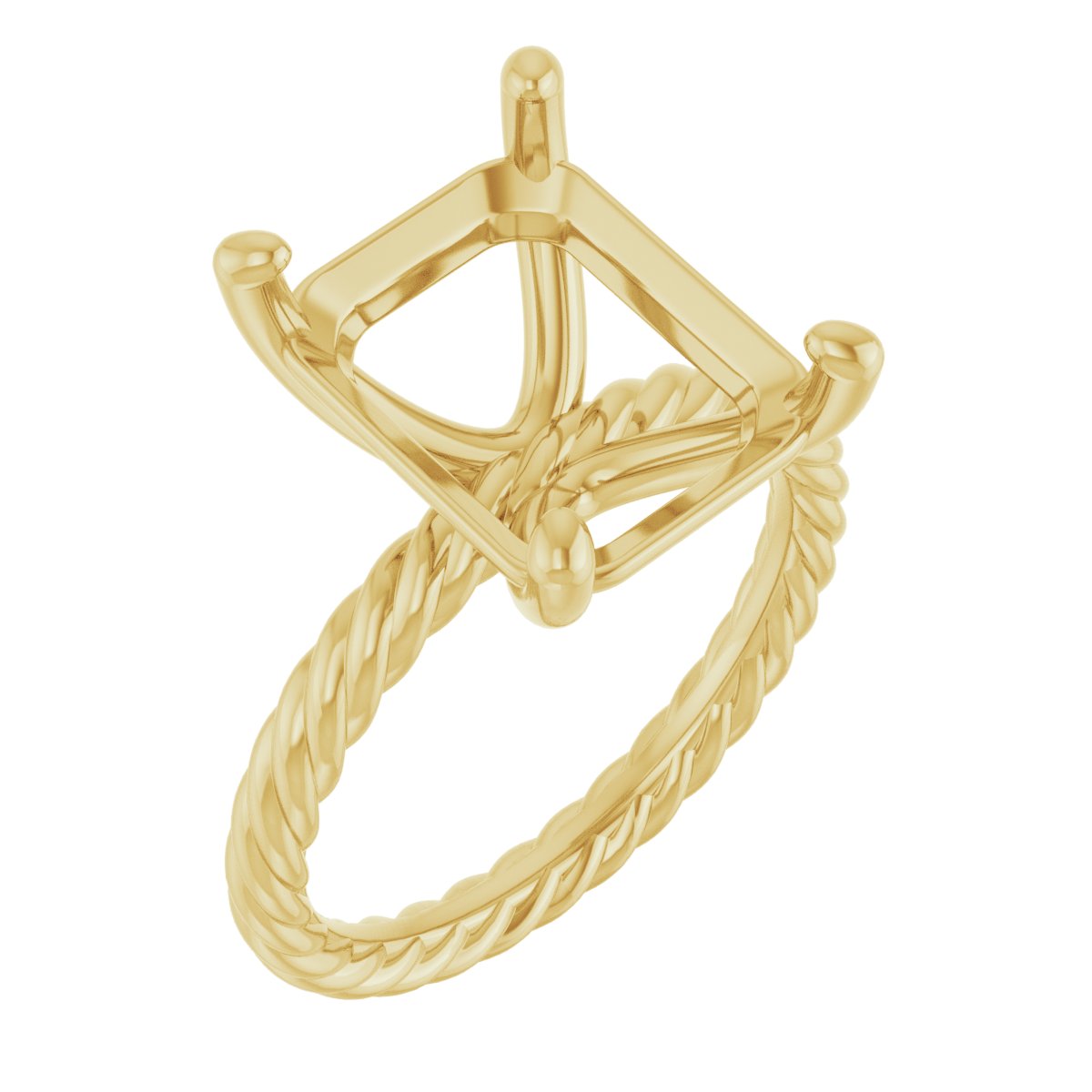 Solitaire Rope Engagement Ring