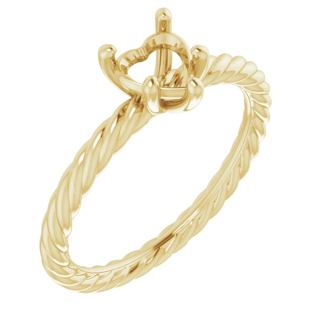 Solitaire Rope Engagement Ring
