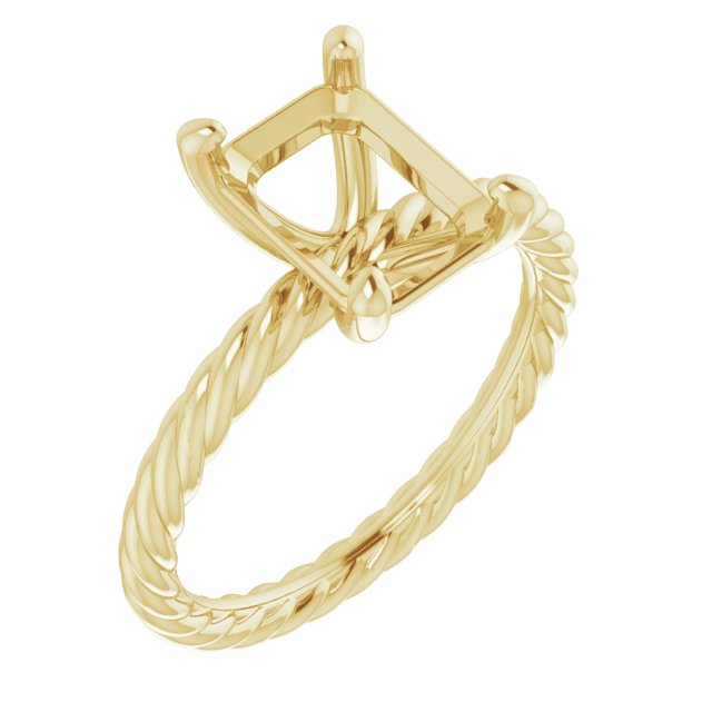 Solitaire Rope Engagement Ring