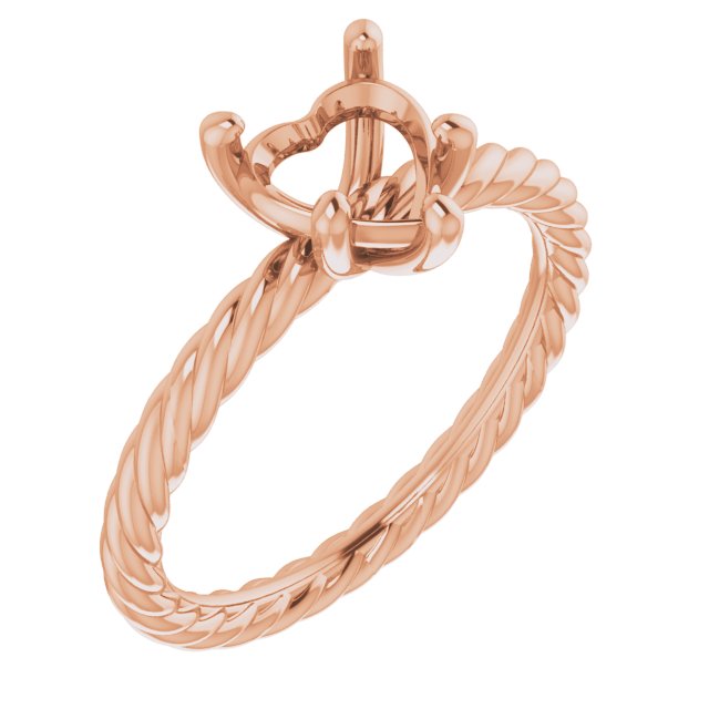Solitaire Rope Engagement Ring