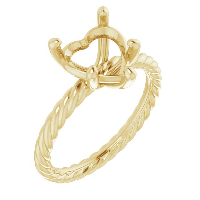 Solitaire Rope Engagement Ring