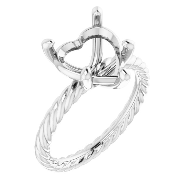 Solitaire Rope Engagement Ring