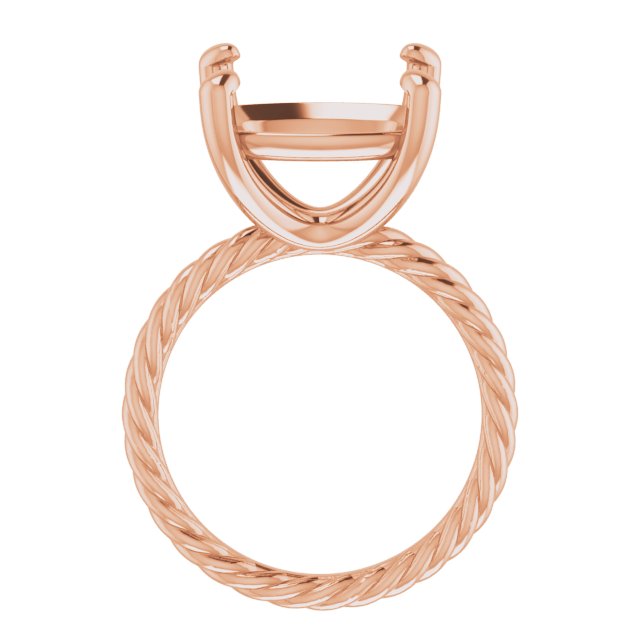 Solitaire Rope Engagement Ring