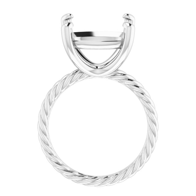 Solitaire Rope Engagement Ring
