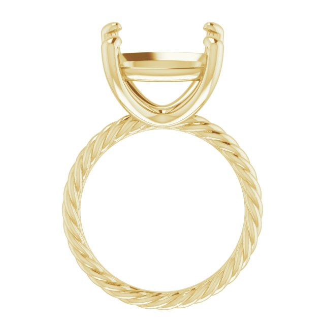 Solitaire Rope Engagement Ring