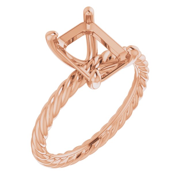 Solitaire Rope Engagement Ring