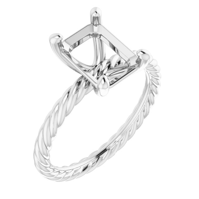 Solitaire Rope Engagement Ring