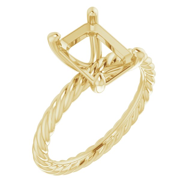 Solitaire Rope Engagement Ring