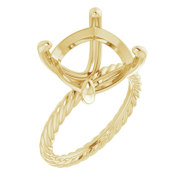 Solitaire Rope Engagement Ring