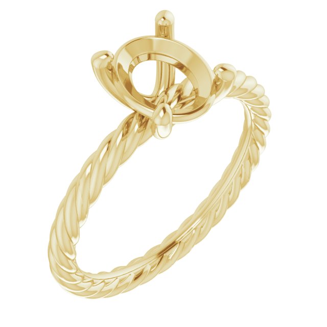 Solitaire Rope Engagement Ring