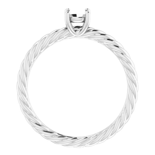 Solitaire Rope Engagement Ring