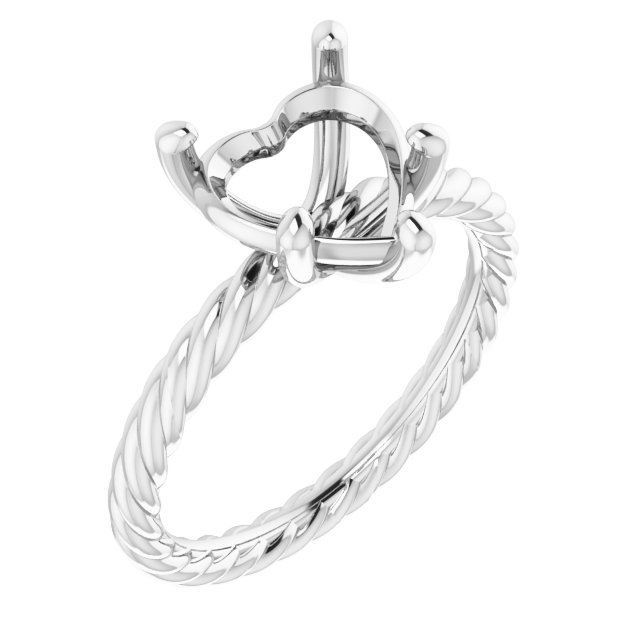 Solitaire Rope Engagement Ring