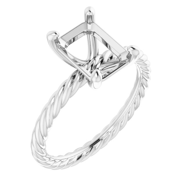 Solitaire Rope Engagement Ring