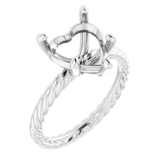 Solitaire Rope Engagement Ring