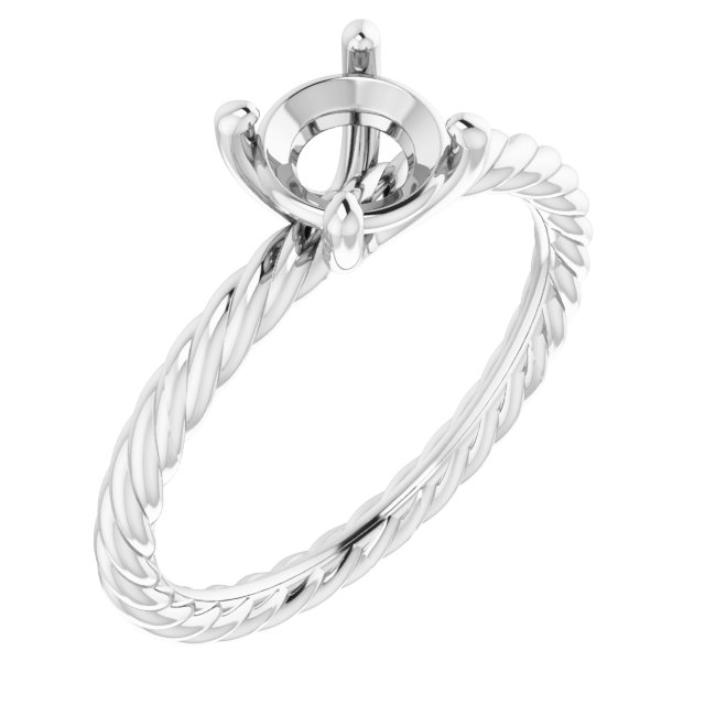 Solitaire Rope Engagement Ring