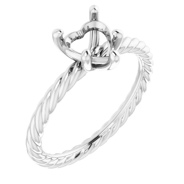 Solitaire Rope Engagement Ring