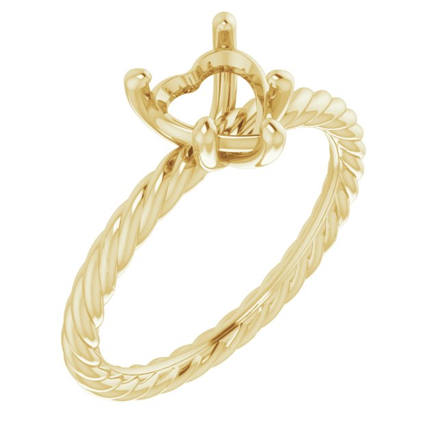 Solitaire Rope Engagement Ring