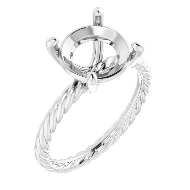 Solitaire Rope Engagement Ring