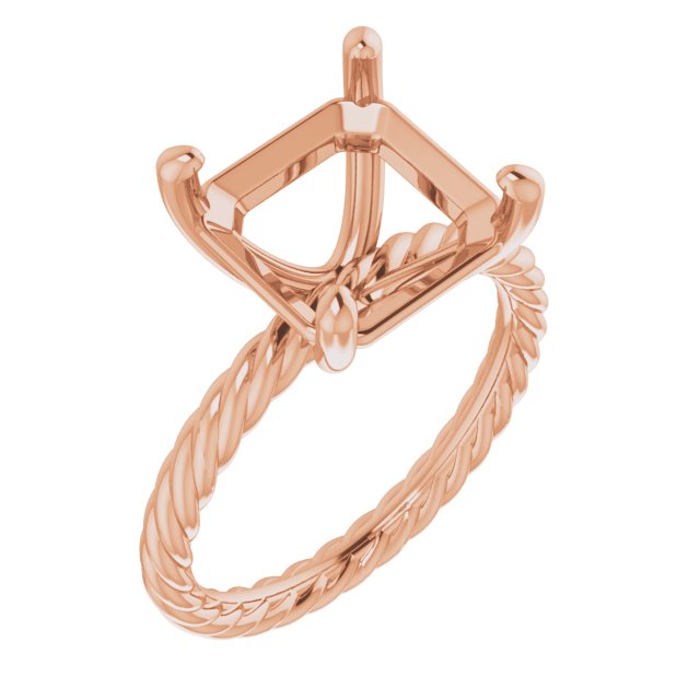 Solitaire Rope Engagement Ring