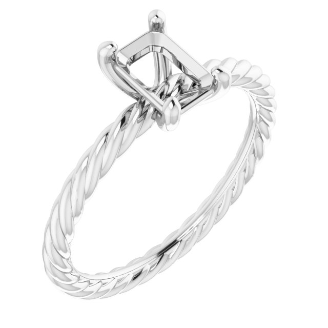 Solitaire Rope Engagement Ring