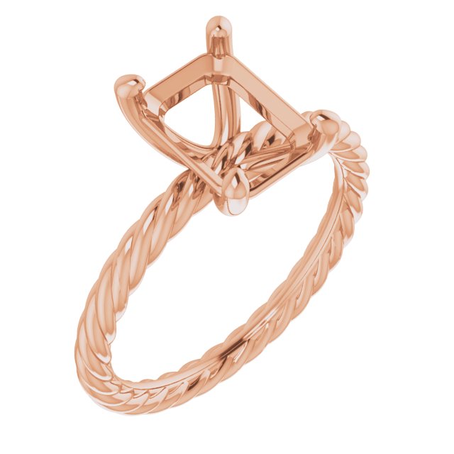 Solitaire Rope Engagement Ring