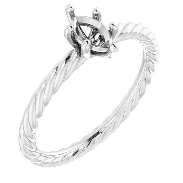 Solitaire Rope Engagement Ring