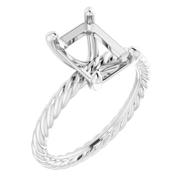 Solitaire Rope Engagement Ring
